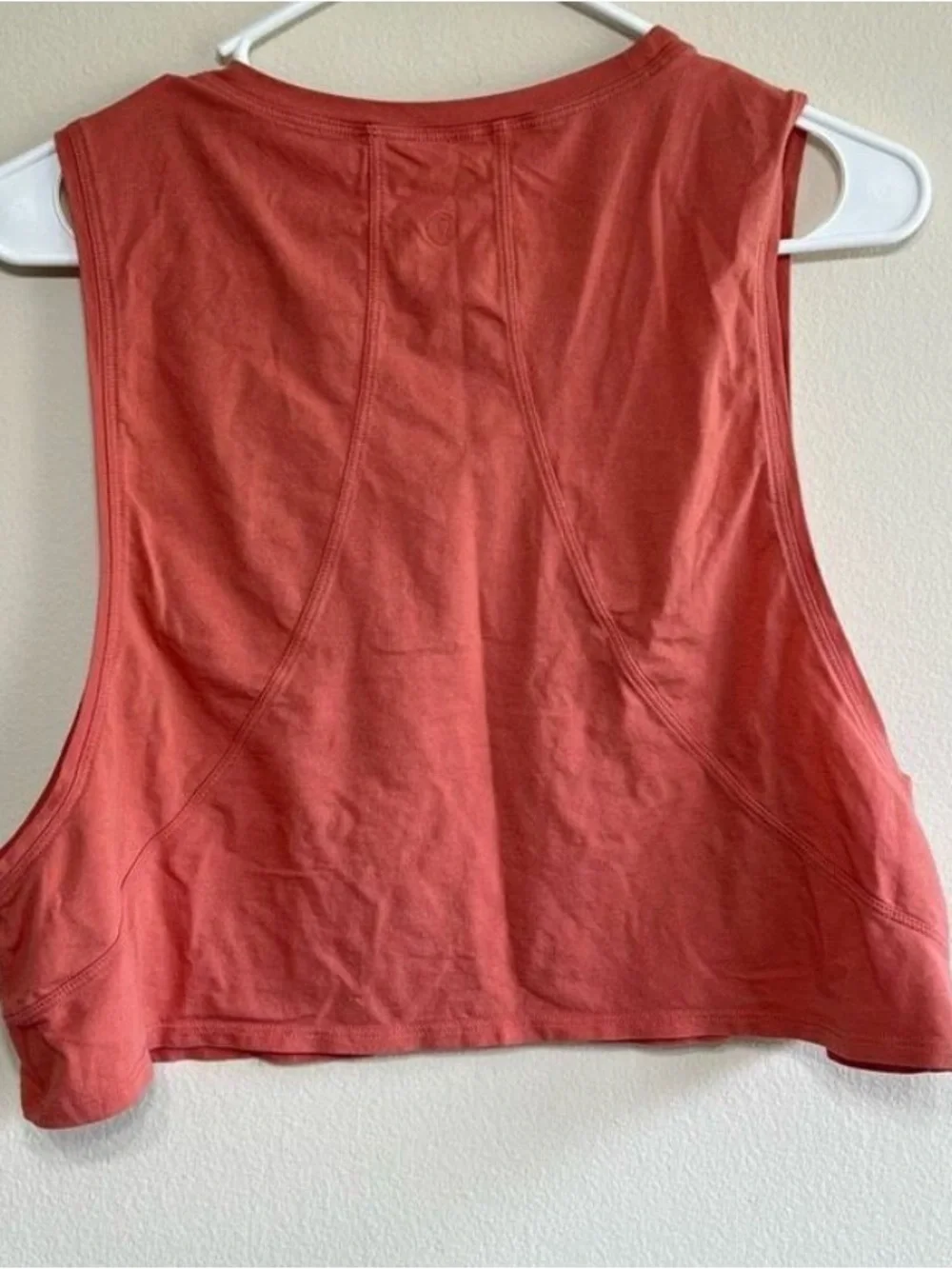 lululemon athletica Cropped Muscle Tee in Coral